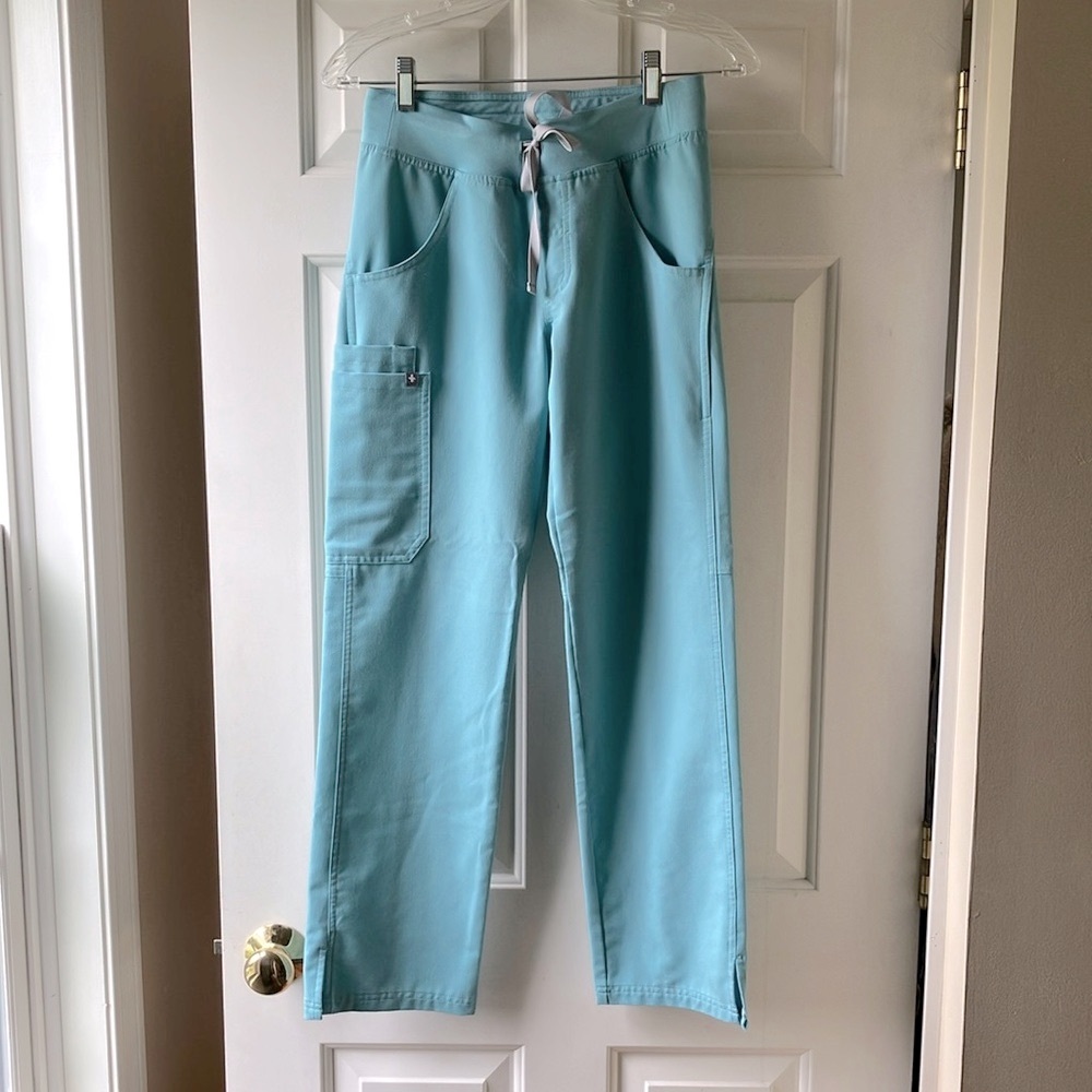FIGS Women’s Scrub Pants Drawstring Light/Ocean Blue Size XXS/P